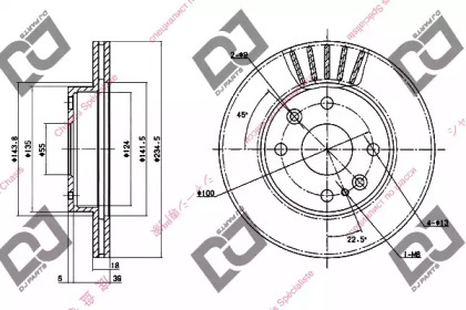 Тормозной диск DJ PARTS BD1258